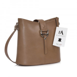 Geanta dama de umar din piele naturala DiAmanti Avellino Taupe